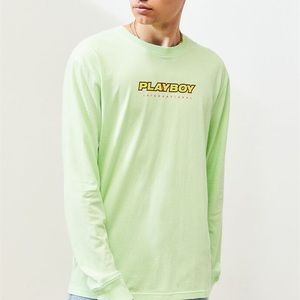 Neon Colored Playboy Graphic Long Sleeve Tee